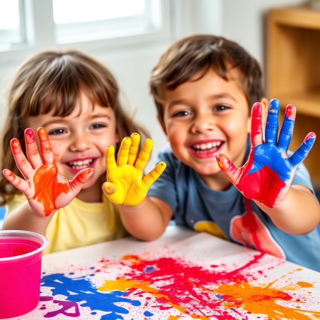 Children painting